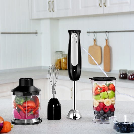 4-in-1 Immersion Hand Blender Mixer Processor Handheld Set Dual Speed