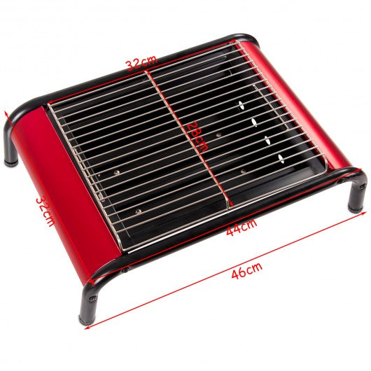 Portable Barbecue Charcoal Grill Garden Camping Outdoor W/Clip