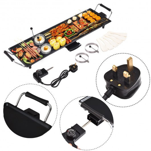 70*23CM Electric XL Teppanyaki Table Griddle BBQ Hot PLate Barbecue Grill