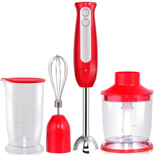 4-in-1 Immersion Hand Blender Mixer Processor Handheld Set Dual Speed