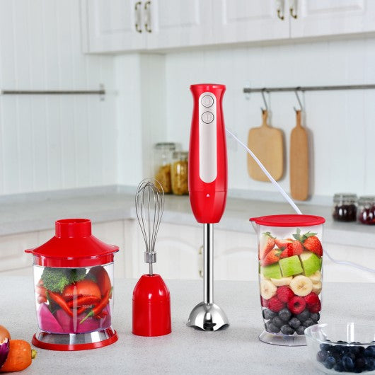 4-in-1 Immersion Hand Blender Mixer Processor Handheld Set Dual Speed