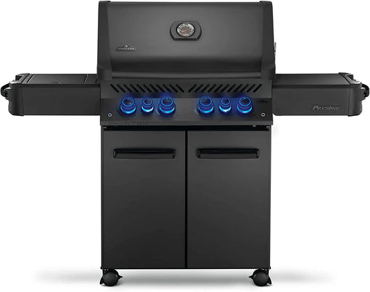 Napoleon PHANTOM Prestige 500 BBQ Grill, Matte Black, Propane Gas - P500RSIBPMK-3-PHM Premium Barbecue Gas Cart