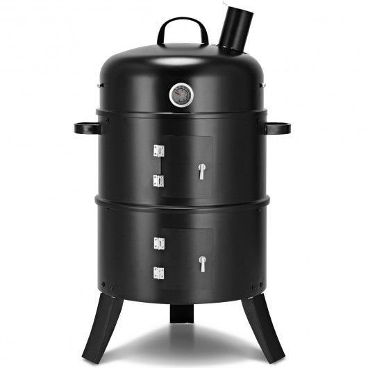 3 in 1 BBQ Charcoal Smoke Grill Lightweight Camping Garden