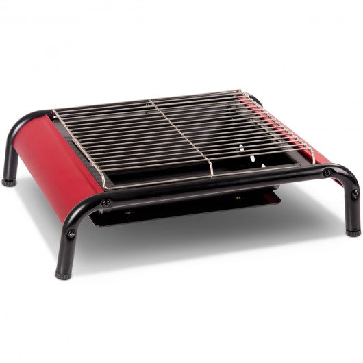 Portable Barbecue Charcoal Grill Garden Camping Outdoor W/Clip