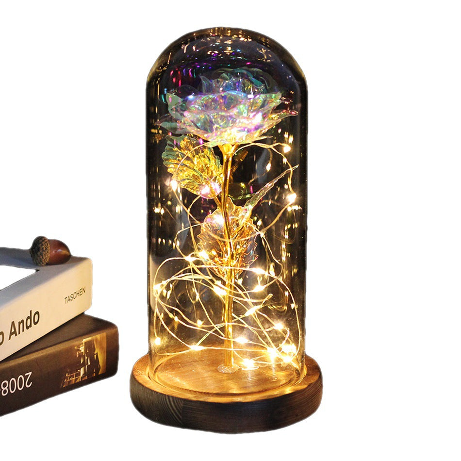 24k Gold Glass Rose - Galaxy Enhanced (5+ Colors)