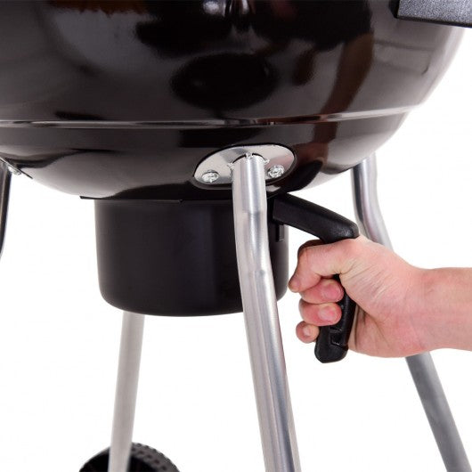 Outdoor Backyard Cooking Kettle Charcoal Grill with Wheels