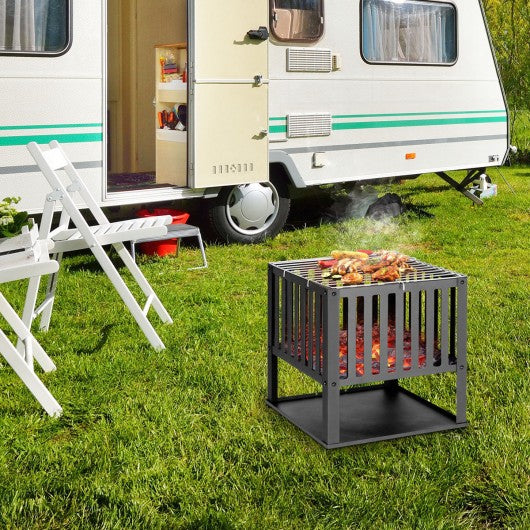 Outdoor BBQ Barbecue Grill Portable Steel Charcoal Cook Camping Garden Patio