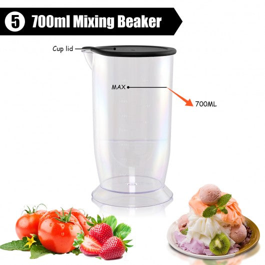 4-in-1 Immersion Hand Blender Mixer Processor Handheld Set Dual Speed