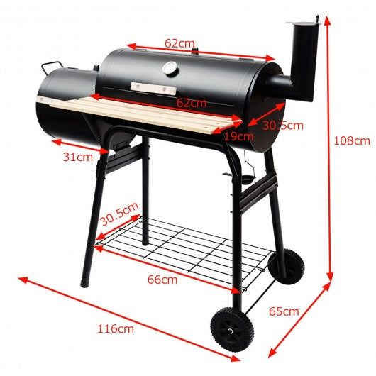 Patio Backyard Meat Cooker Steel BBQ Grill